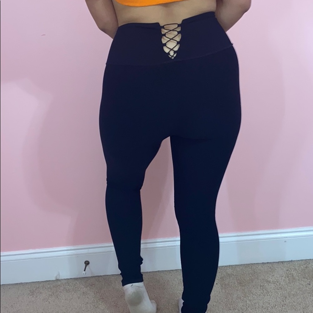Black Fabletics ribbed leggings